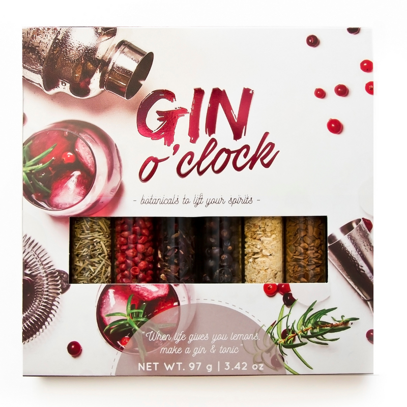 Gin O Clock Gin Gift Set | Make Your Own Flavoured Gin | Infuse Your Craft Gin | 8 Botanical Ingredients