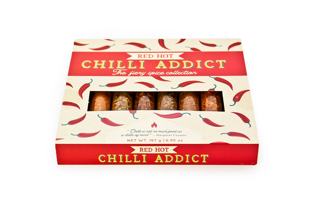 Red Hot Chilli Addict | Selection of 8 Fiery Spices | Vegan & Meat Lovers