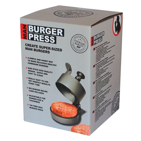 Burger Press | MAN size | Big Burger Recipe Included