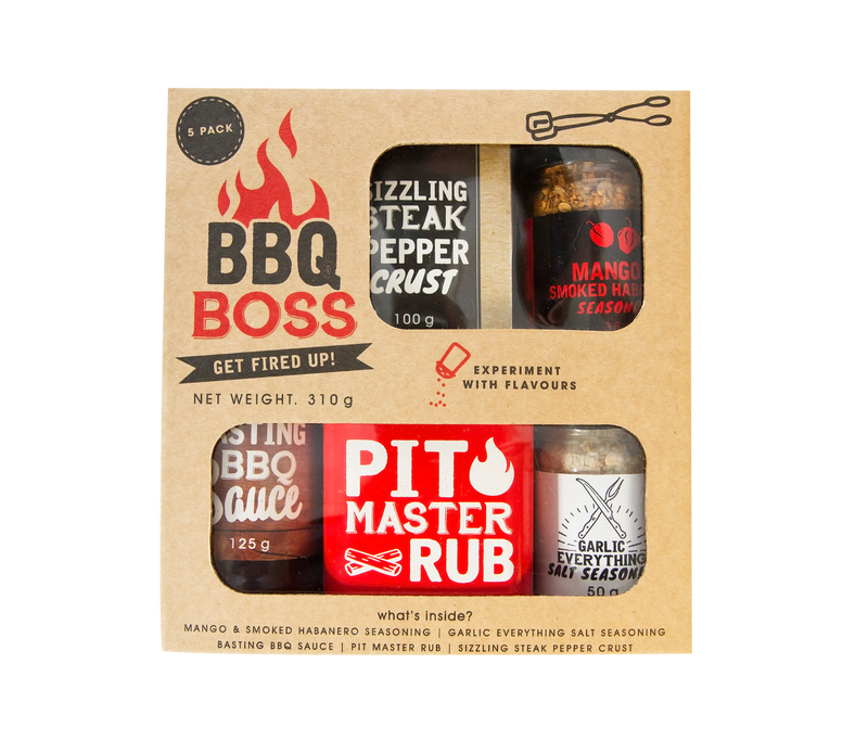 BBQ Boss Seasoning Set | Coffee And Paprika Pit Master Rub | BBQ Sauce and More