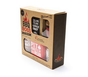 BBQ Boss Seasoning Set | Coffee And Paprika Pit Master Rub | BBQ Sauce and More