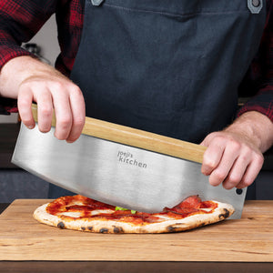 Large Pizza Cutter Rocker Stainless Steel 33.5cm